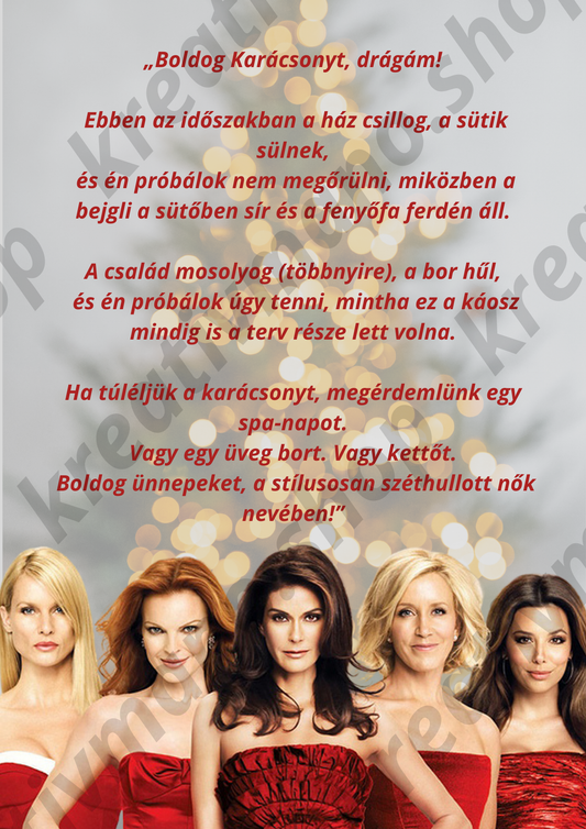 Született Feleségek Karácsonyi Üdvözlőlap