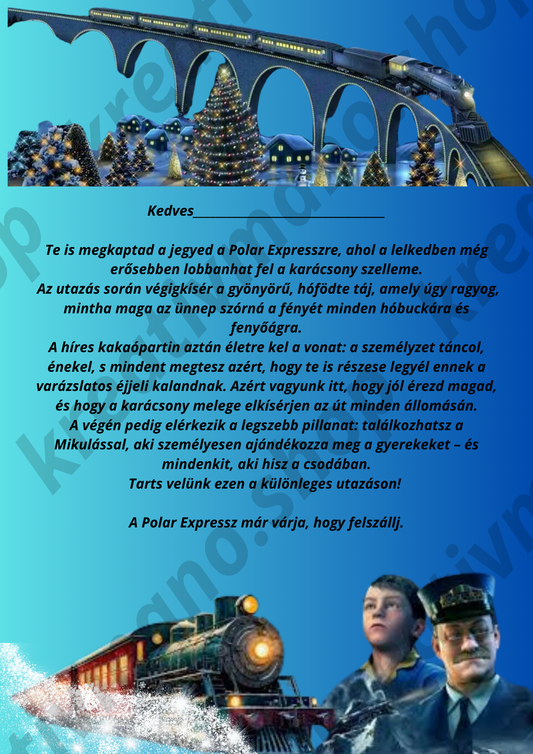 Polar Express Karácsonyi Üdvözlőlap