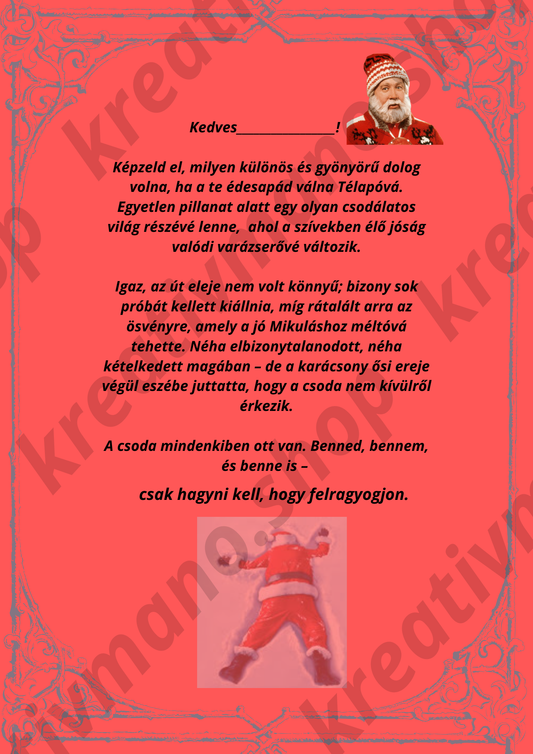 Télapu Karácsonyi Üdvözlőlap