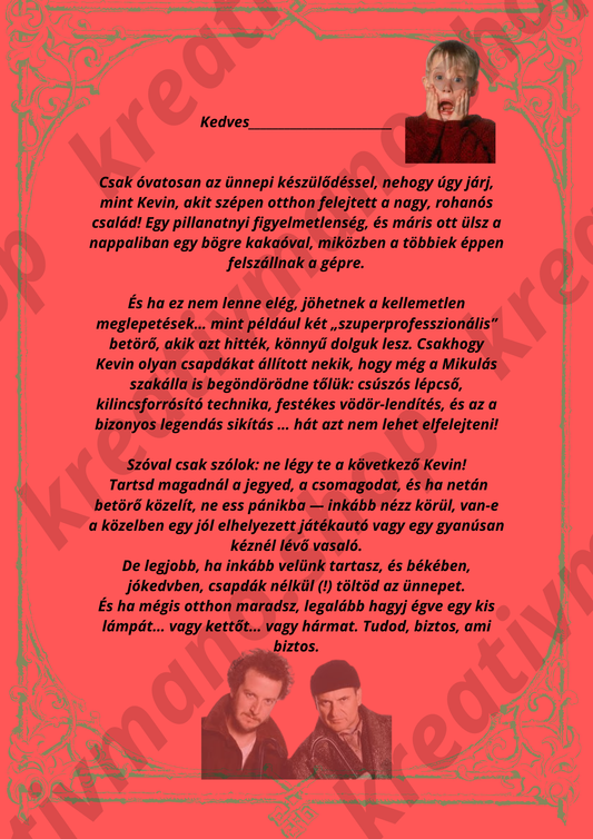 Reszkessetek Betörők Karácsonyi Üdvözlőlap