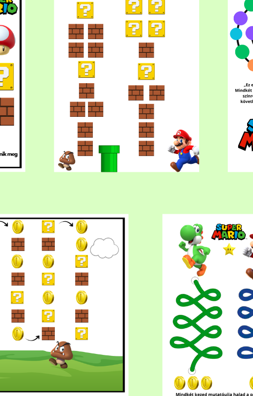 Super Mario Foglalkoztató Gyerekeknek