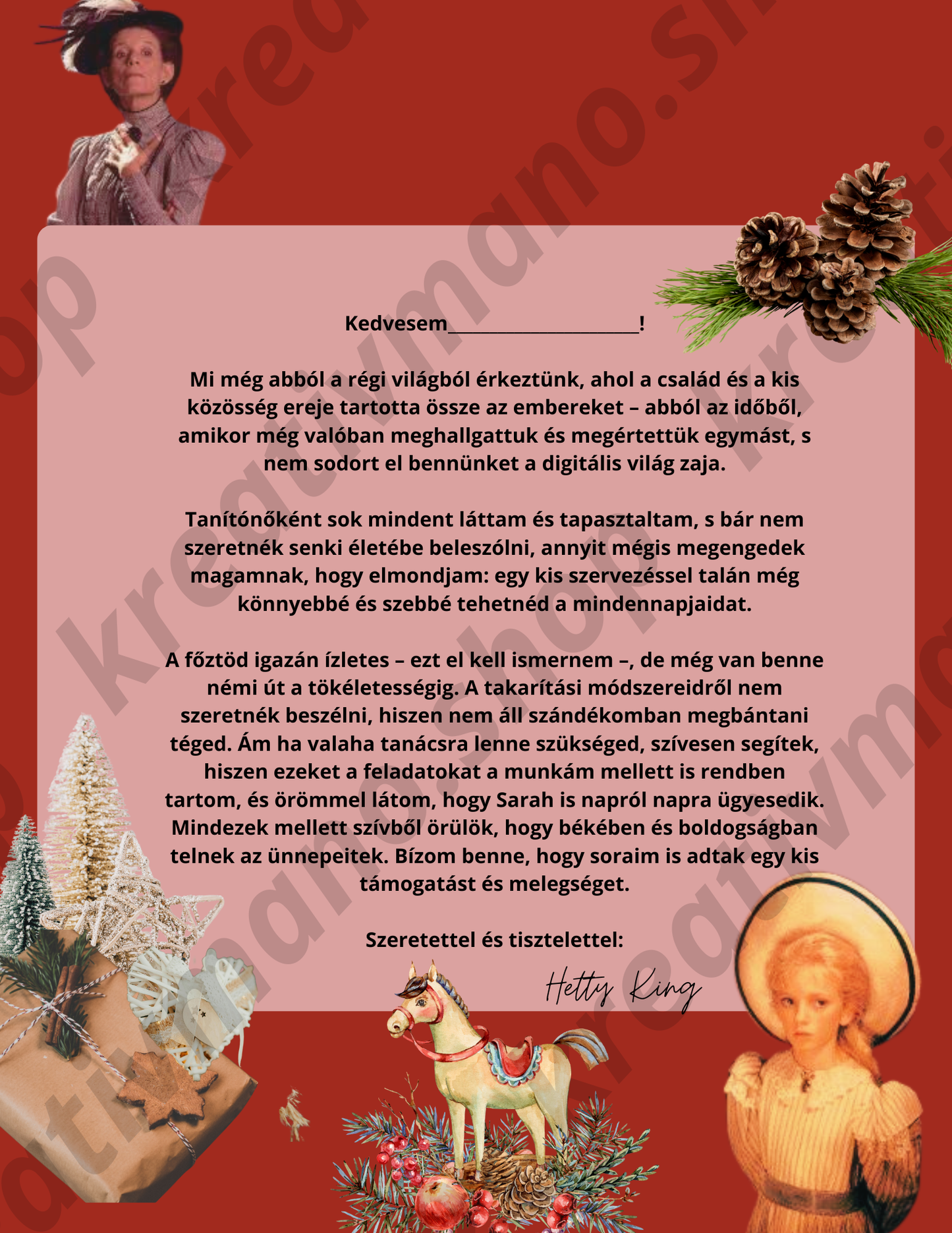 Váratlan Utazás Karácsonyi Üdvözlőlap